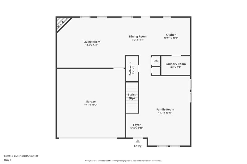 2,075/Mo, 8728 Polo Dr Fort Worth, TX 76123 Floor Plan View