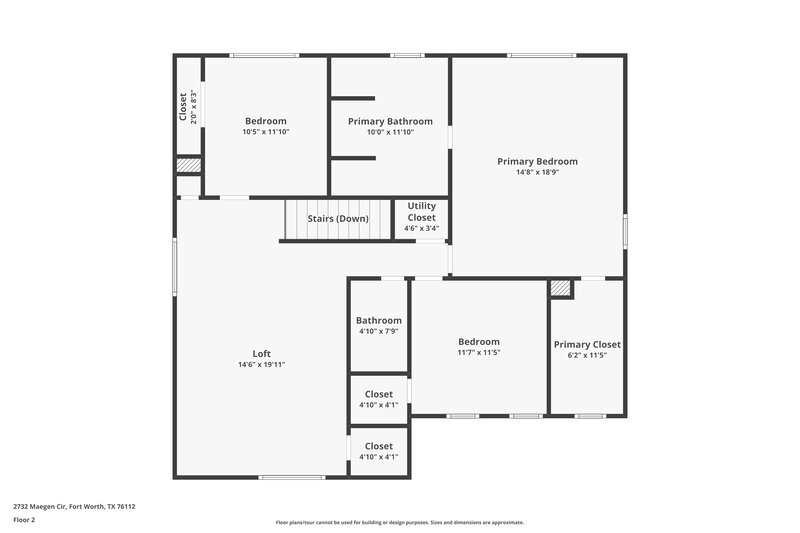 2,115/Mo, 2732 Maegen Cir Fort Worth, TX 76112 Floor Plan View 2