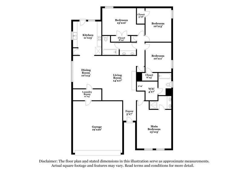 2,330/Mo, 10205 Pleasant Mound Dr Fort Worth, TX 76108 Floor Plan View