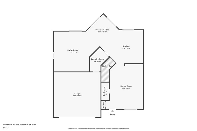 2,090/Mo, 8321 Cutter Hill Ave Fort Worth, TX 76134 Floor Plan View