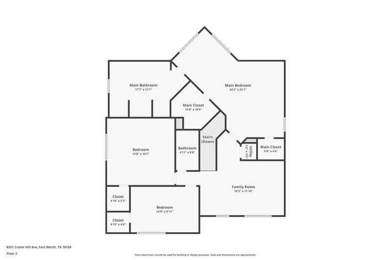 2,090/Mo, 8321 Cutter Hill Ave Fort Worth, TX 76134 Floor Plan View 2