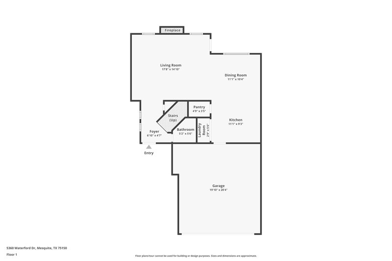 1,885/Mo, 5360 Waterford Dr Mesquite, TX 75150 Floor Plan View