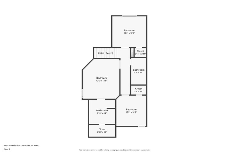 1,885/Mo, 5360 Waterford Dr Mesquite, TX 75150 Floor Plan View 2