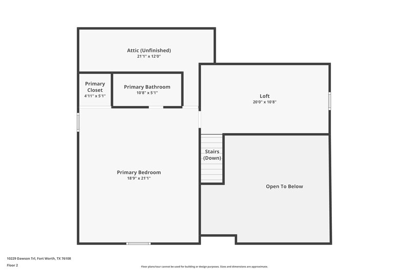 2,210/Mo, 10229 Dawson Trl Fort Worth, TX 76108 Floor Plan View 2