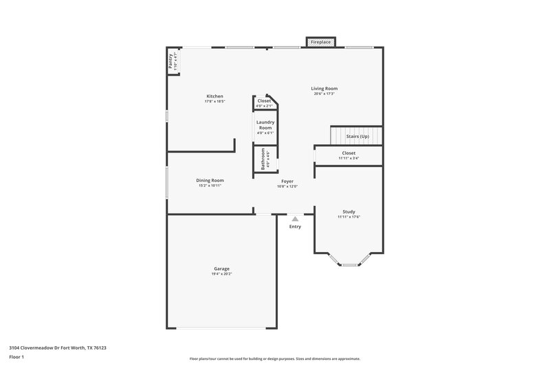 3,630/Mo, 3104 Clovermeadow Dr Fort Worth, TX 76123 Floor Plan View