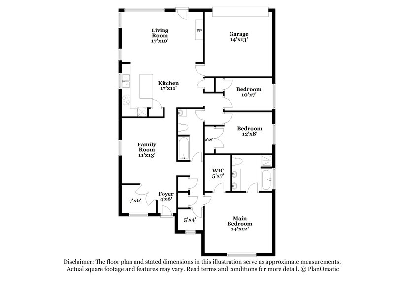 2,215/Mo, 609 Snowy Orchid Ln Desoto, TX 75115 Floor Plan View