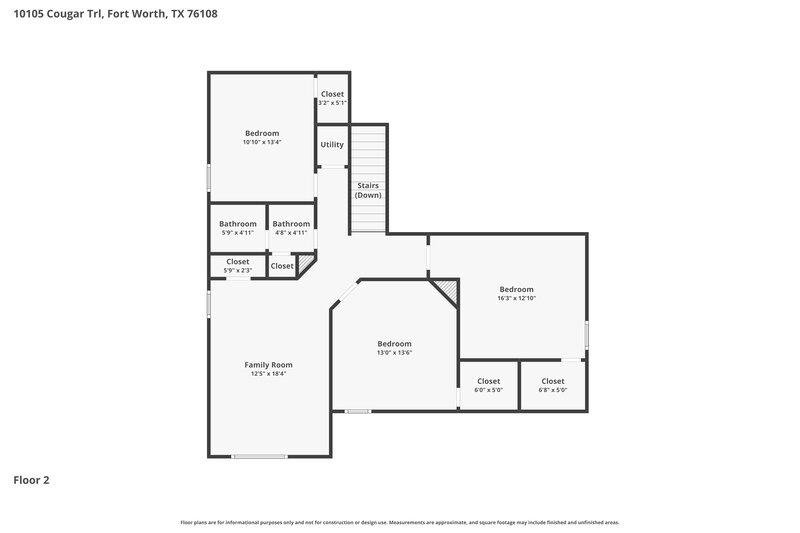 3,620/Mo, 10105 Cougar Trl Fort Worth, TX 76108 Floorplan View 2