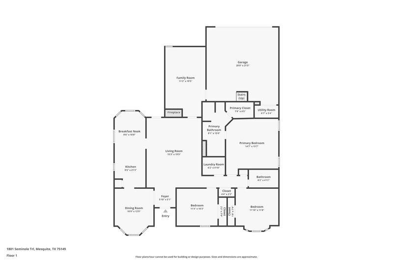 2,405/Mo, 1801 Seminole Trl Mesquite, TX 75149 Floor Plan View