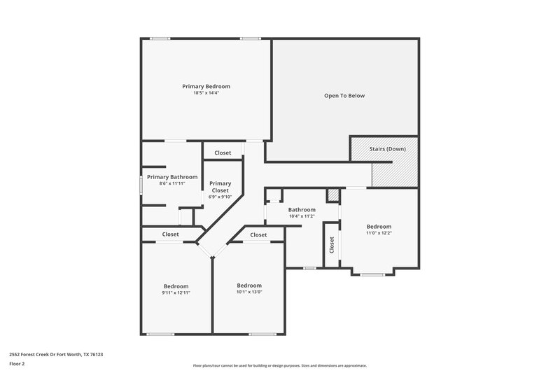 2,275/Mo, 2552 Forest Creek Dr Fort Worth, TX 76123 Floor Plan View