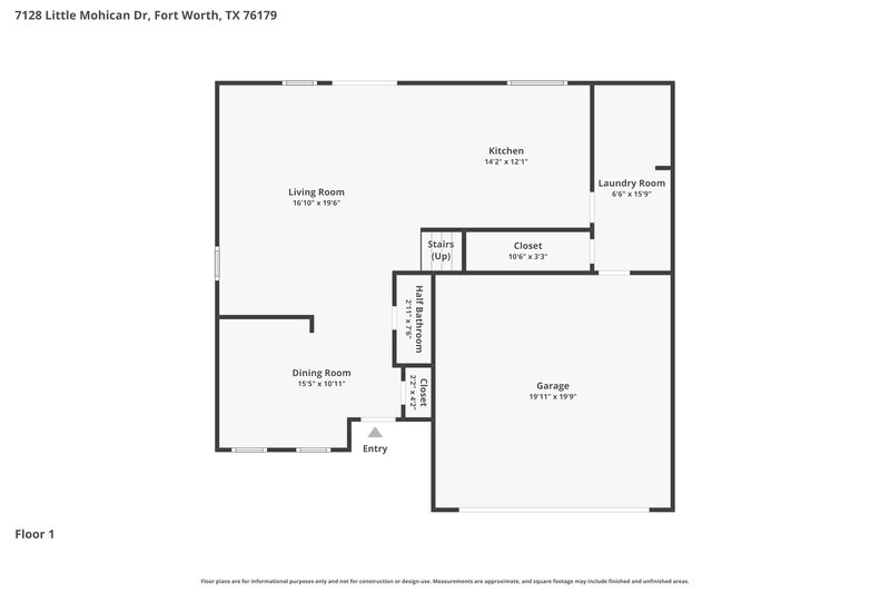 2,255/Mo, 7128 Little Mohican Dr Fort Worth, TX 76179 Floor Plan View