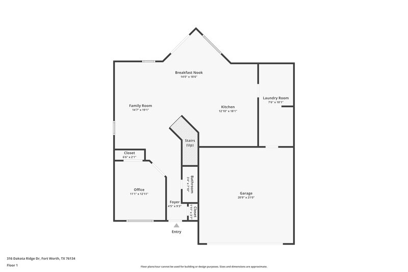 2,150/Mo, 316 Dakota Ridge Dr Fort Worth, TX 76134 Floor Plan View