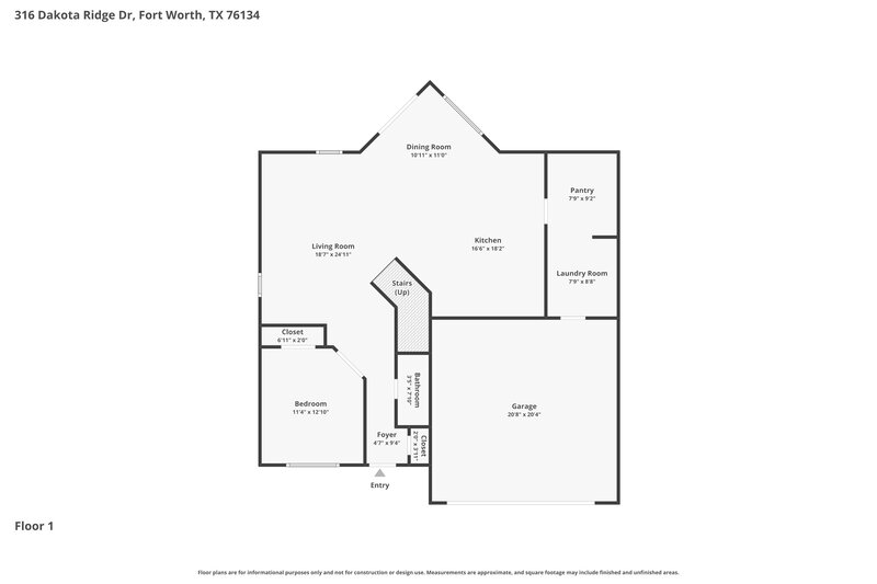 2,150/Mo, 316 Dakota Ridge Dr Fort Worth, TX 76134 Floor Plan View