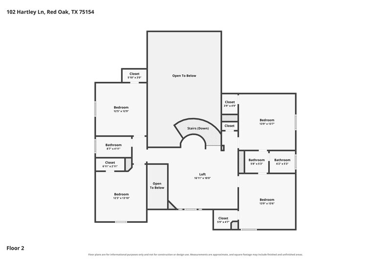 3,345/Mo, 102 Hartley Ln Red Oak, TX 75154 Floor Plan View 2