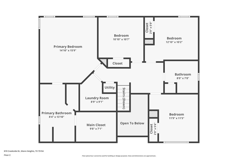 3,430/Mo, 819 Creekside Dr Glenn Heights, TX 75154 Floor Plan View 2