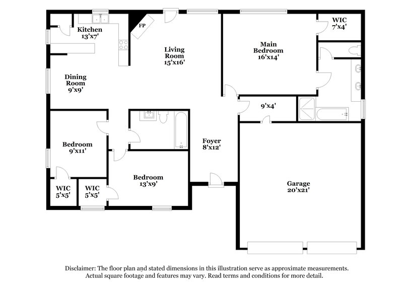 2,210/Mo, 2728 Woodlark Dr Fort Worth, TX 76123 Floor Plan View