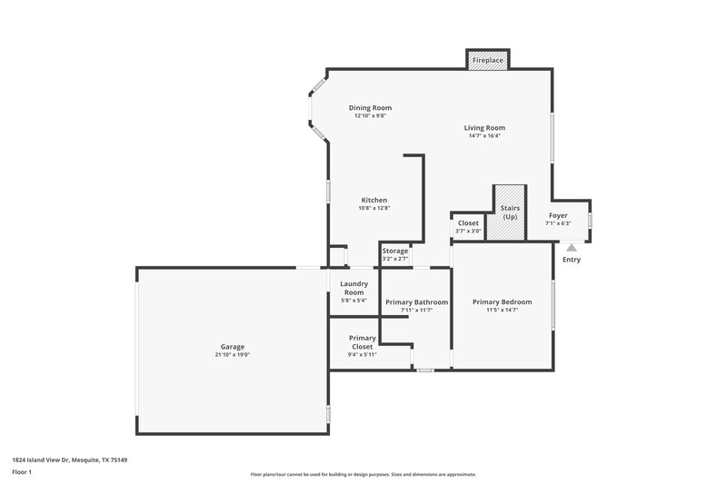 2,265/Mo, 1824 Island View Dr Mesquite, TX 75149 Floor Plan View