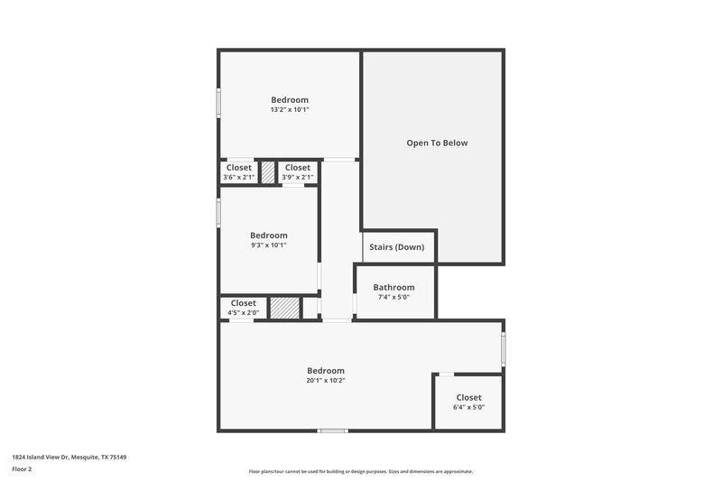 2,265/Mo, 1824 Island View Dr Mesquite, TX 75149 Floor Plan View 2
