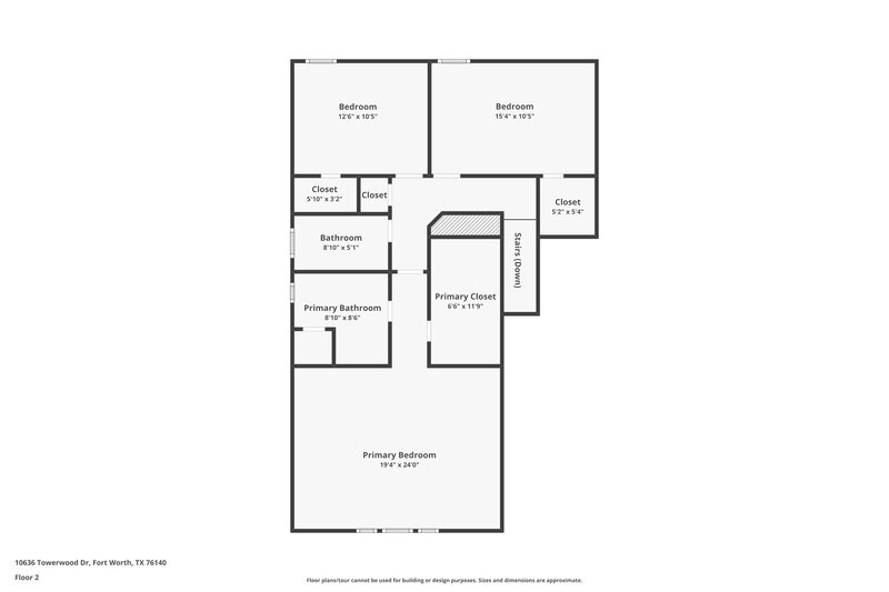 1,825/Mo, 10636 Towerwood Dr Fort Worth, TX 76140 Floor Plan View