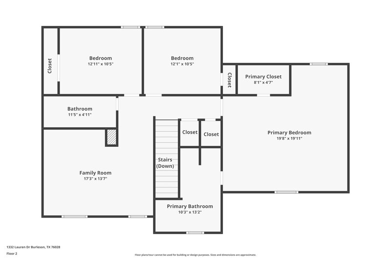 2,750/Mo, 1332 Lauren Dr Burleson, TX 76028 Floor Plan View 2