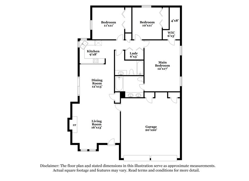 1,945/Mo, 8413 O'Hara Ln Fort Worth, TX 76123 Floor Plan View