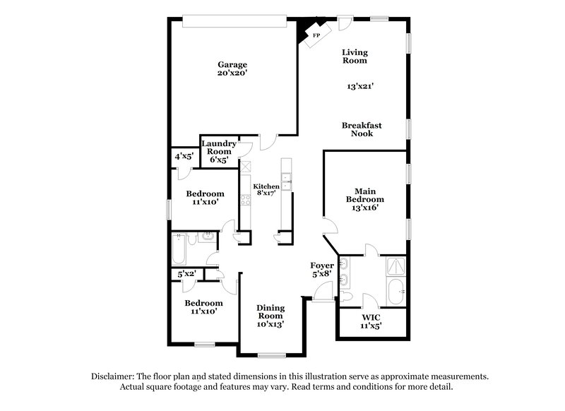 2,395/Mo, 714 Nichols Dr Lancaster, TX 75146 Floorplan View