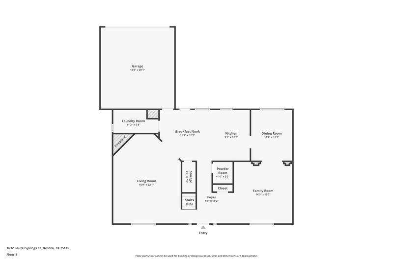 2,515/Mo, 1632 Laurel Springs Ct Desoto, TX 75115 Floor Plan View