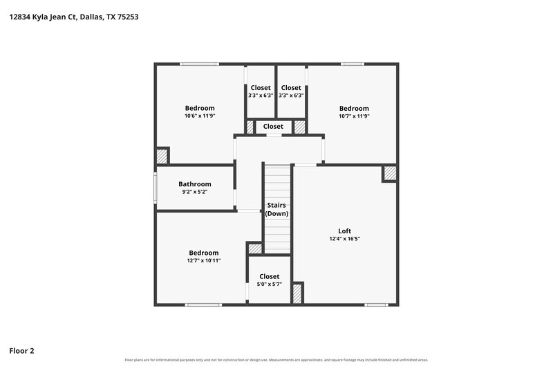 0/Mo, 12834 Kyla Jean Court Dallas, TX 75253 Floor Plan View 2