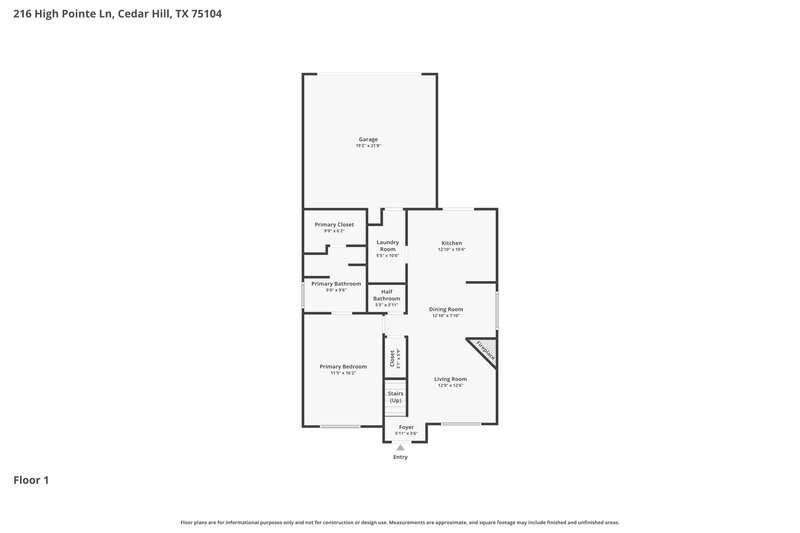2,410/Mo, 216 High Pointe Ln Cedar Hill, TX 75104 Floor Plan View