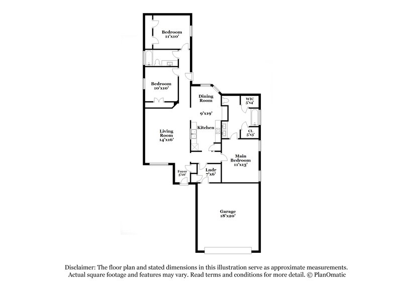 2,040/Mo, 1820 Alanbrooke Dr. Fort Worth, TX 76140 Floor Plan View
