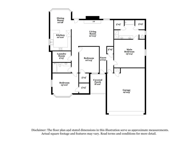 2,060/Mo, 7908 Hulen Park Circle Fort Worth, TX 76123 Floor Plan View