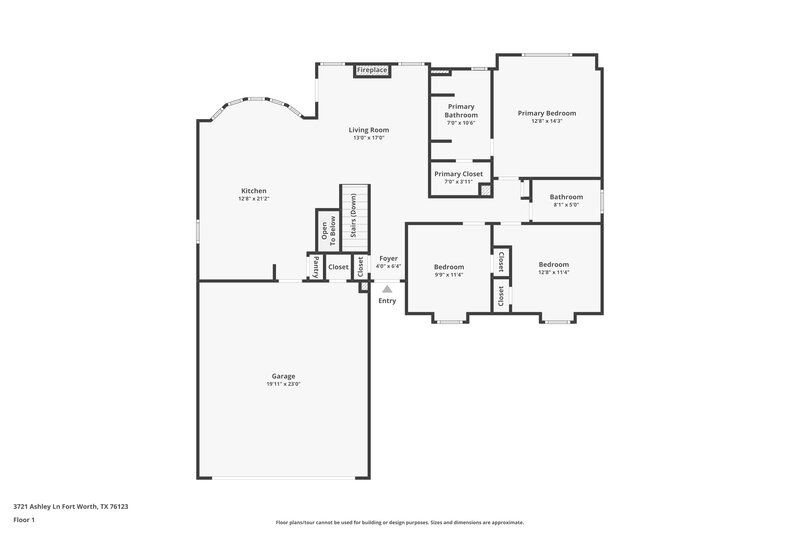 2,445/Mo, 3721 Ashley Ln Fort Worth, TX 76123 Floor Plan View