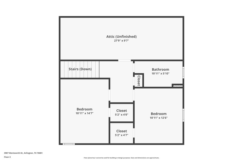 2,325/Mo, 3907 Wentworth Drive Arlington, TX 76001 Floor Plan View 2