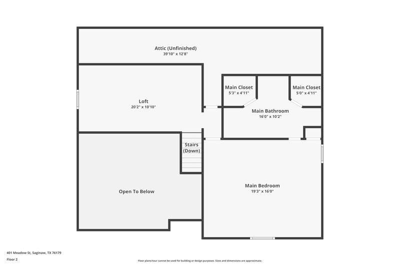 2,025/Mo, 401 Meadow St. Saginaw, TX 76179 Floor Plan View 2
