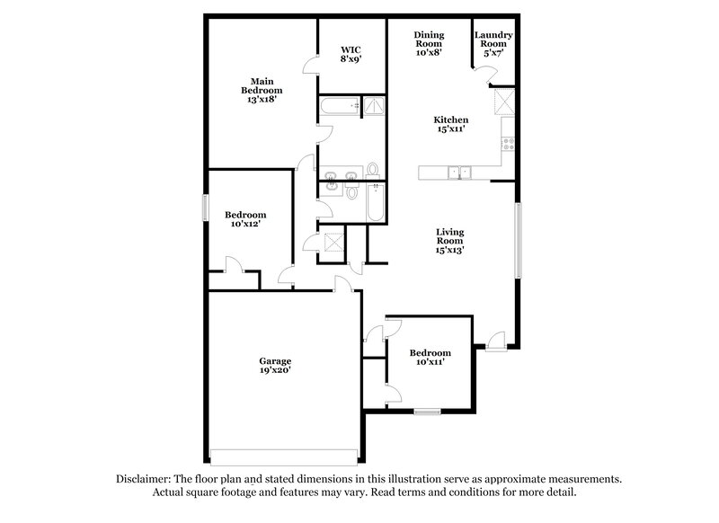 1,720/Mo, 1128 Junegrass Lane Crowley, TX 76036 Floor Plan View