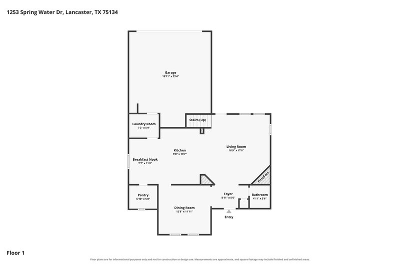 2,585/Mo, 1253 Spring Water Drive Lancaster, TX 75134 Floor Plan View