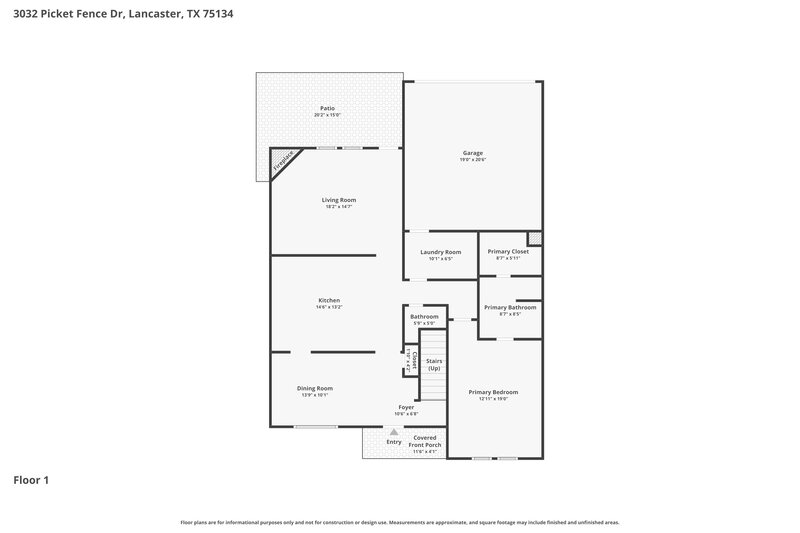 2,655/Mo, 3032 Picket Fence Drive Lancaster, TX 75134 Floor Plan View