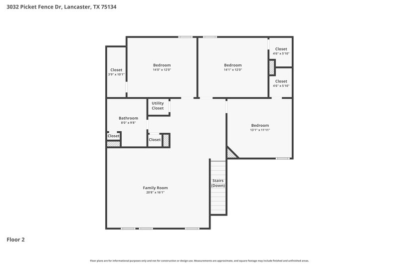 2,655/Mo, 3032 Picket Fence Drive Lancaster, TX 75134 Floor Plan View 2