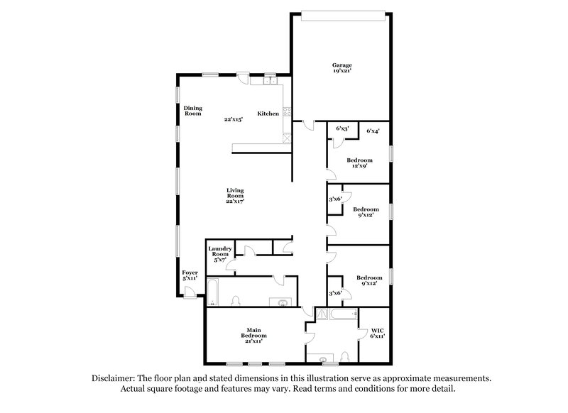 2,390/Mo, 604 Snapdragon Ln Desoto, TX 75115 Floor Plan View