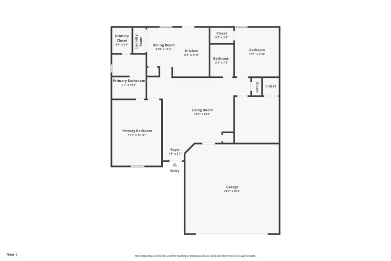 2,200/Mo, 1247 Cleardale Drive Dallas, TX 75232 Floor Plan View
