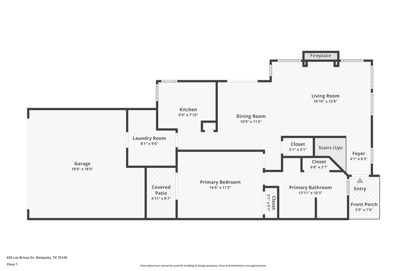 1,910/Mo, 635 Las Brisas Dr Mesquite, TX 75149 Floor Plan View
