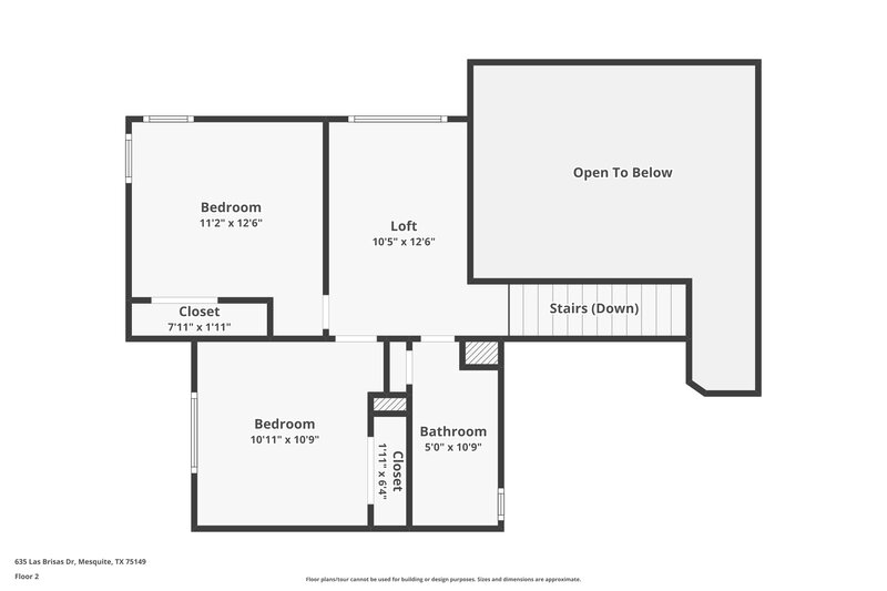 1,910/Mo, 635 Las Brisas Dr Mesquite, TX 75149 Floor Plan View 2