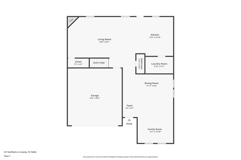 2,920/Mo, 517 Nuffield Lane Crowley, TX 76036 Floor Plan View