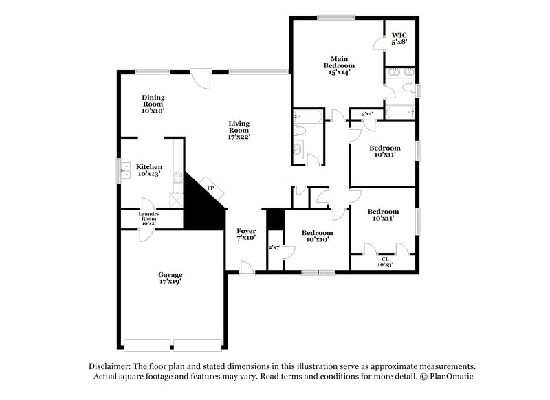 2,105/Mo, 6436 Peggy Dr Fort Worth, TX 76133 Floor Plan View