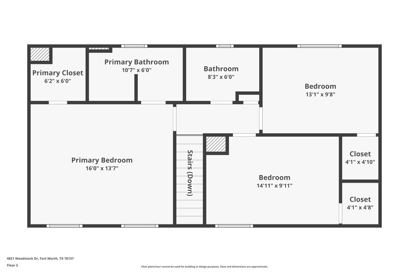 2,065/Mo, 4821 Woodstock Drive Fort Worth, TX 76137 Floor Plan View 2