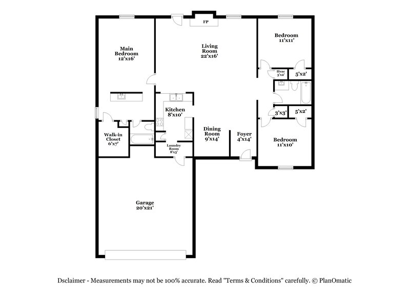 1,965/Mo, 2917 Highlawn Terrace Fort Worth, TX 76133 Floor Plan View