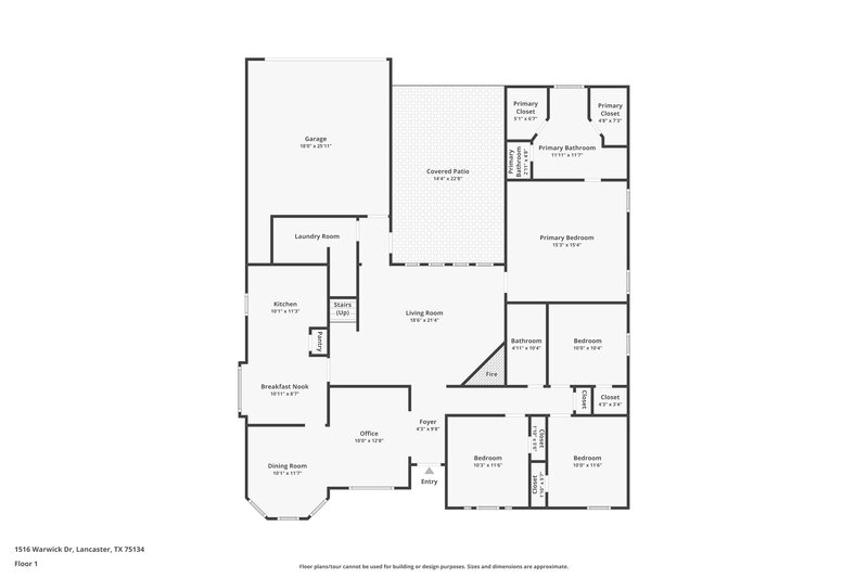 2,660/Mo, 1516 Warwick Drive Lancaster, TX 75134 Floor Plan View