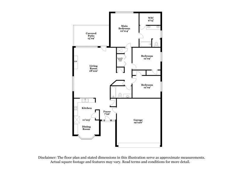2,930/Mo, 7024 Wooddale Drive Watauga, TX 76148 Floor Plan View