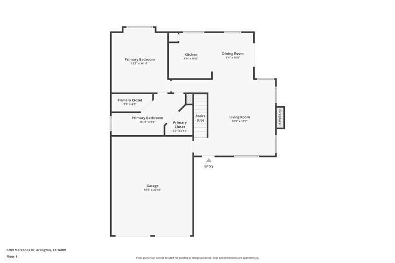 2,260/Mo, 6209 Mercedes Dr Arlington, TX 76001 Floorplan View