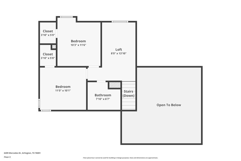 2,260/Mo, 6209 Mercedes Dr Arlington, TX 76001 Floorplan View 2
