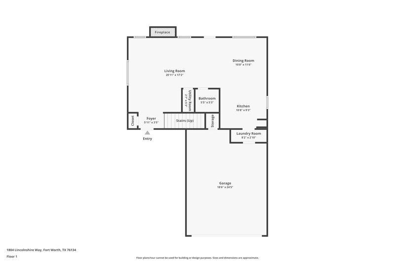 2,155/Mo, 1804 Lincolnshire Way Fort Worth, TX 76134 Floor Plan View